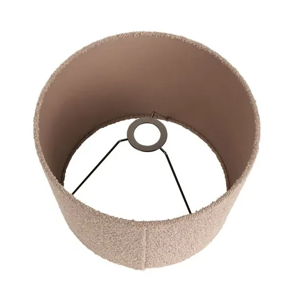 Tapered Cylinder Lamp Shade - Taupe, Boucle
