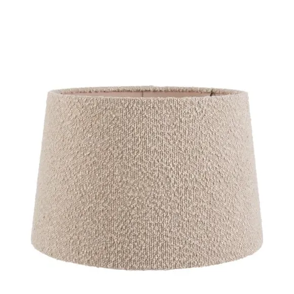 Tapered Cylinder Lamp Shade - Taupe, Boucle