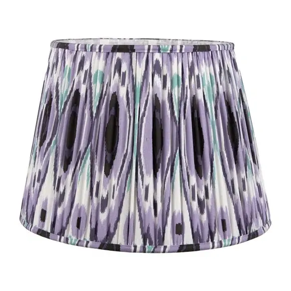 Tapered Lamp Shade Ikat Pattern - Lilac, Cotton