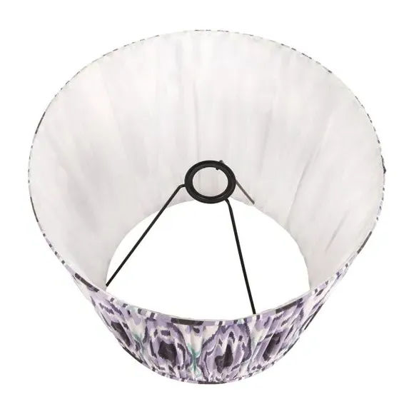 Tapered Lamp Shade Ikat Pattern - Lilac, Cotton