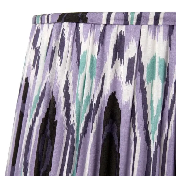 Tapered Lamp Shade Ikat Pattern - Lilac, Cotton