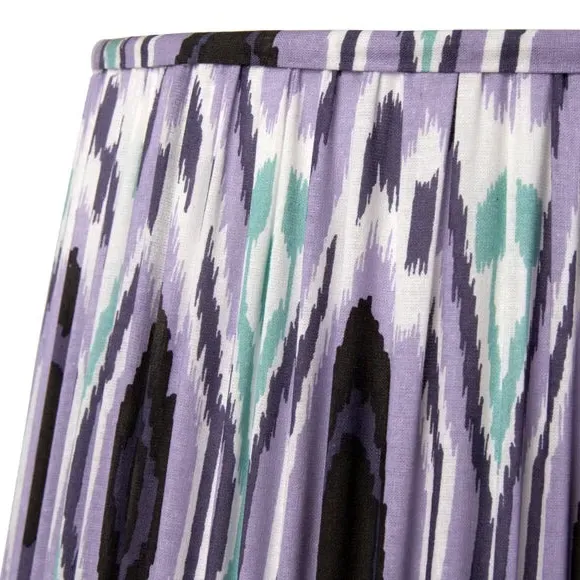 Tapered Lamp Shade Ikat Pattern - Lilac, Cotton