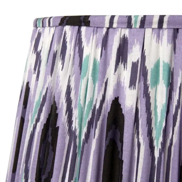 Tapered Lamp Shade Ikat Pattern - Lilac, Cotton