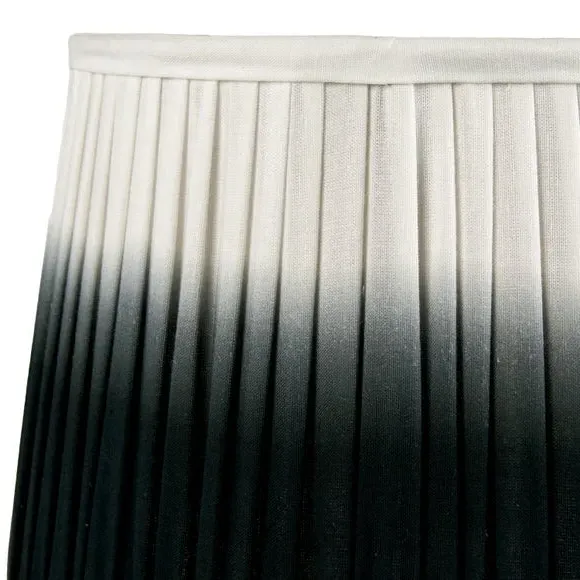 Tapered Lamp Shade with Pleated Design - Black