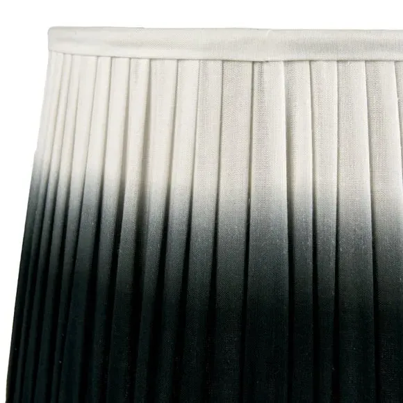 Tapered Lamp Shade with Pleated Design - Black