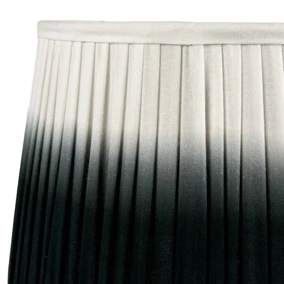 Tapered Lamp Shade with Pleated Design - Black