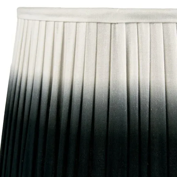 Tapered Lamp Shade with Pleated Design - Black