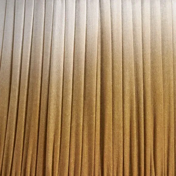 Tapered Lamp Shade with Pleated Design - Mustard