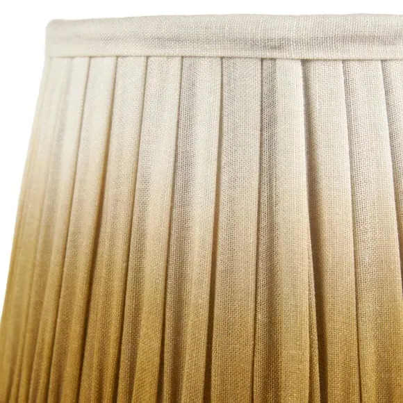Tapered Lamp Shade with Pleated Design - Mustard