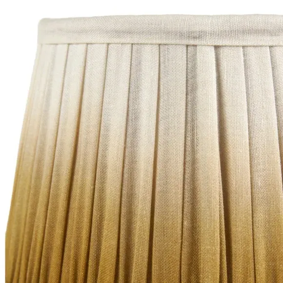Tapered Lamp Shade with Pleated Design - Mustard