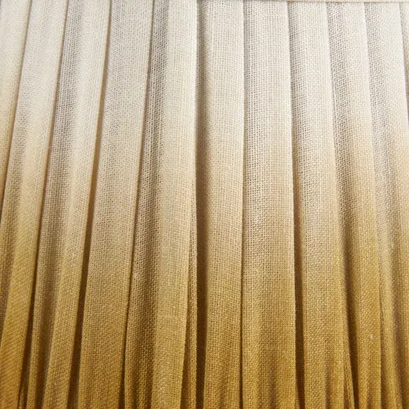 Tapered Lamp Shade with Pleated Design - Mustard