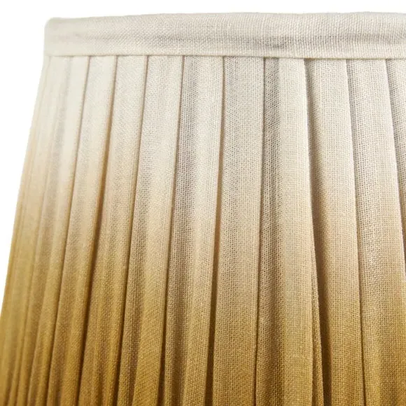 Tapered Lamp Shade with Pleated Design - Mustard