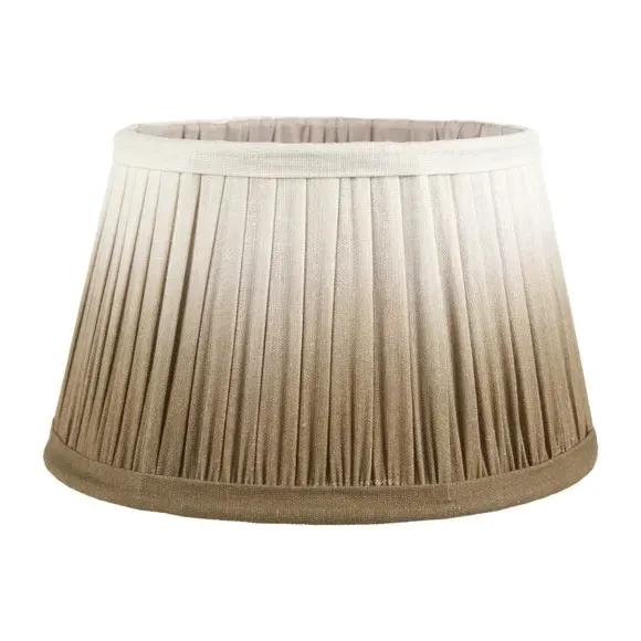 Tapered Lamp Shade with Pleated Design - Taupe