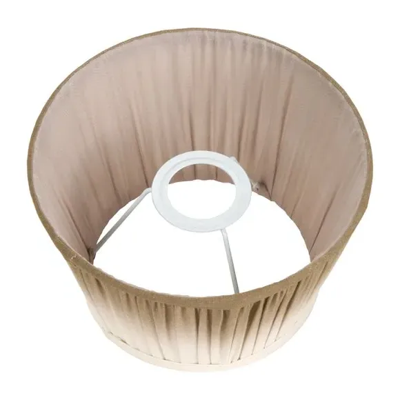Tapered Lamp Shade with Pleated Design - Taupe