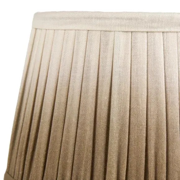 Tapered Lamp Shade with Pleated Design - Taupe