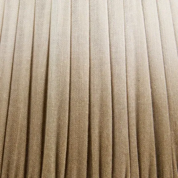 Tapered Lamp Shade with Pleated Design - Taupe