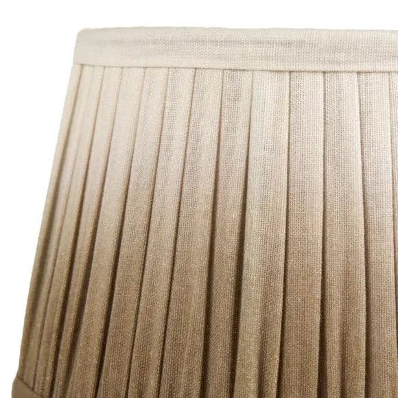 Tapered Lamp Shade with Pleated Design - Taupe