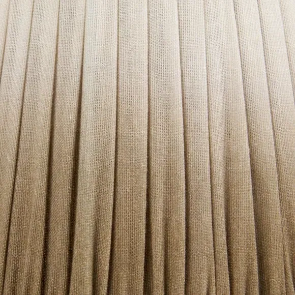 Tapered Lamp Shade with Pleated Design - Taupe