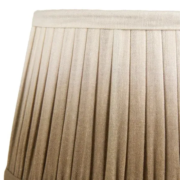 Tapered Lamp Shade with Pleated Design - Taupe