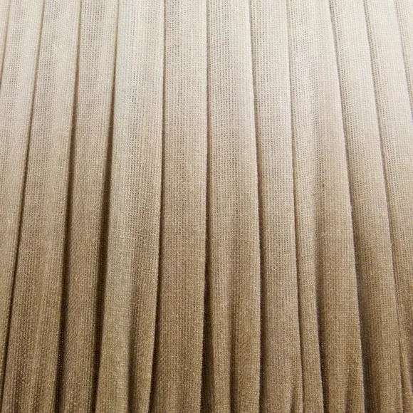 Tapered Lamp Shade with Pleated Design - Taupe