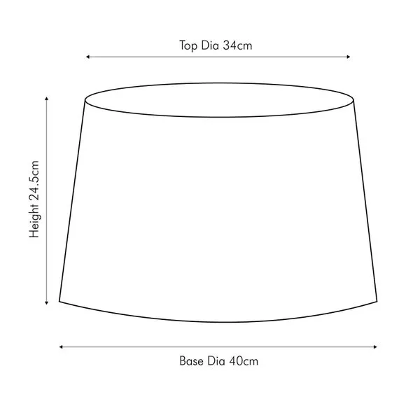 Tapered Lamp Shade with Pleated Design - Taupe