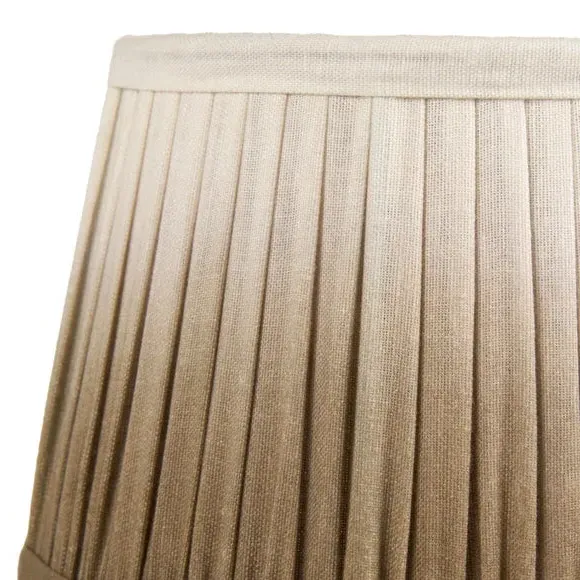 Tapered Lamp Shade with Pleated Design - Taupe