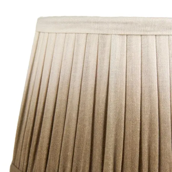 Tapered Lamp Shade with Pleated Design - Taupe