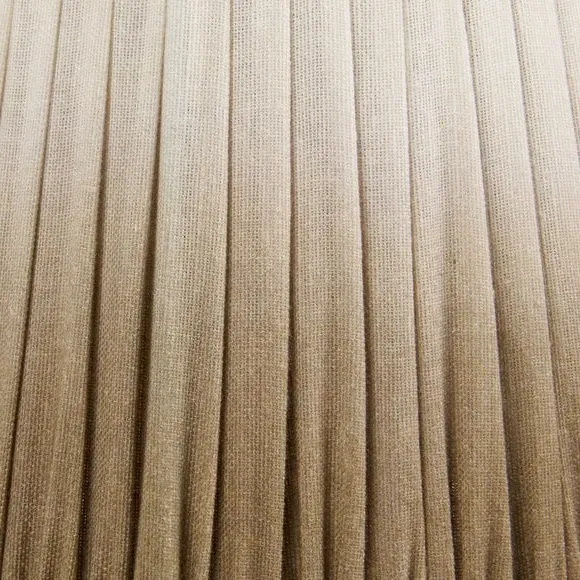 Tapered Lamp Shade with Pleated Design - Taupe