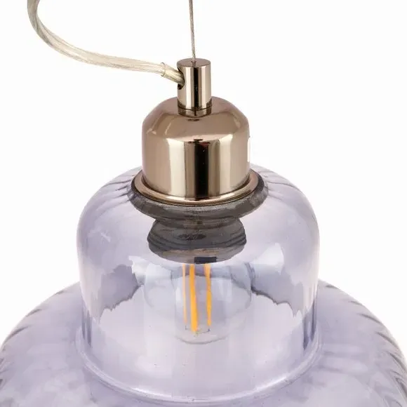 Tapered Pendant Light - Grey, Glass