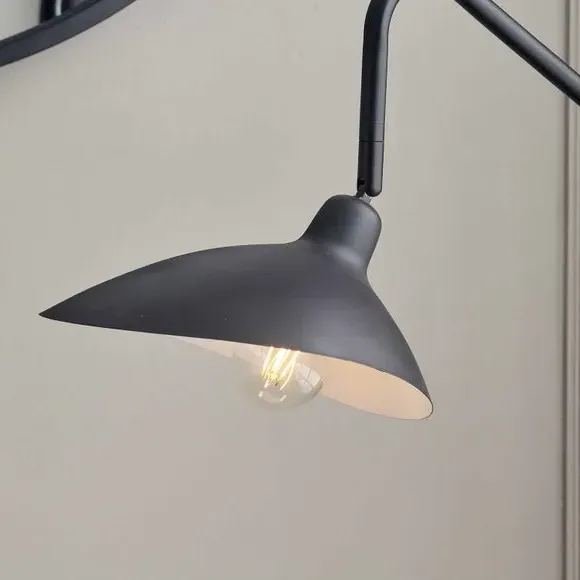 Task Floor Lamp with Adjustable Head - Black