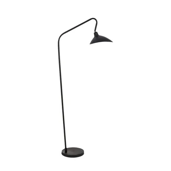 Task Floor Lamp with Adjustable Head - Black