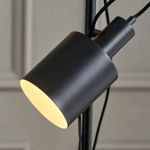 Task Floor Lamp with Adjustable Head - Black