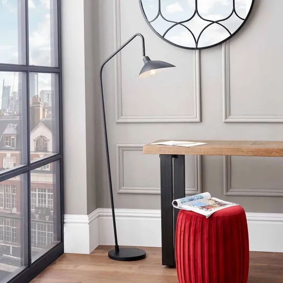 Task Floor Lamp with Adjustable Head - Black image
