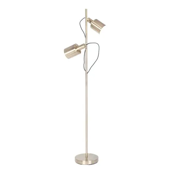 Task Floor Lamp with Adjustable Head - Gold