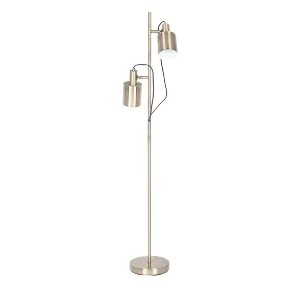 Task Floor Lamp with Adjustable Head - Gold