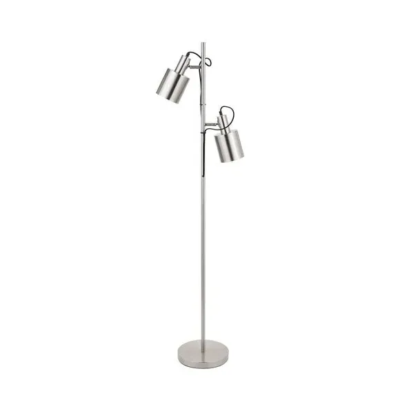 Task Floor Lamp with Adjustable Head - Silver