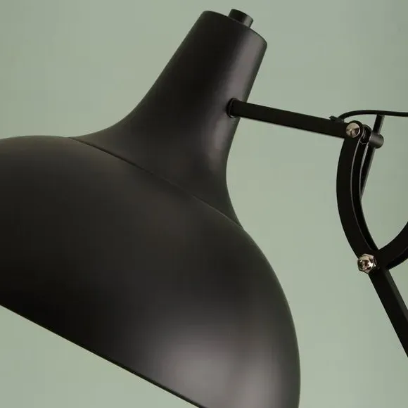 Task Floor Lamp with Pivot Points - Black