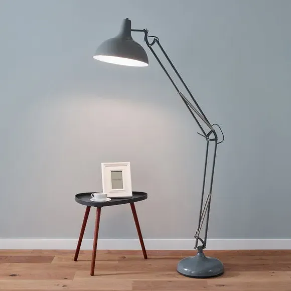Task Floor Lamp with Pivot Points - Grey