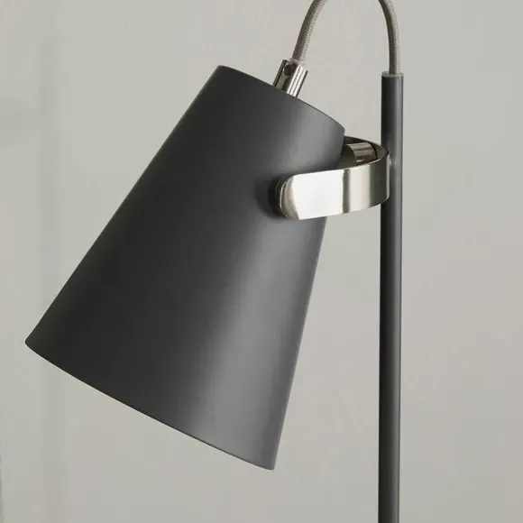 Task Table Lamp with Pivoting Head - Grey, Marble