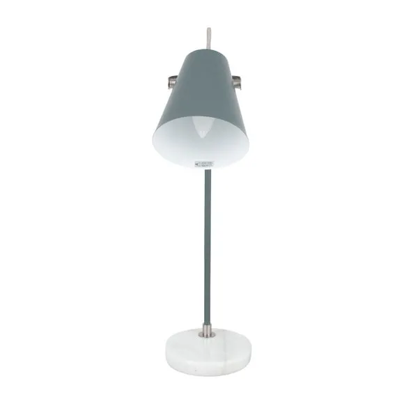 Task Table Lamp with Pivoting Head - Grey, Marble