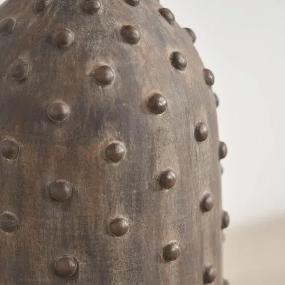 Textured Dot Vase - Grey, Stoneware