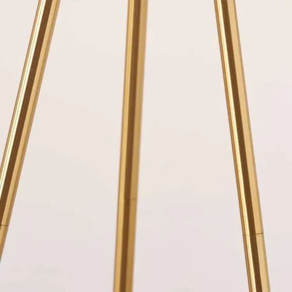 Tripod Floor Lamp with Foot Switch - Gold, Velvet