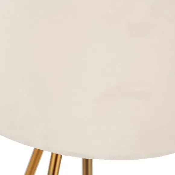 Tripod Table Lamp with Velvet Shade - Gold
