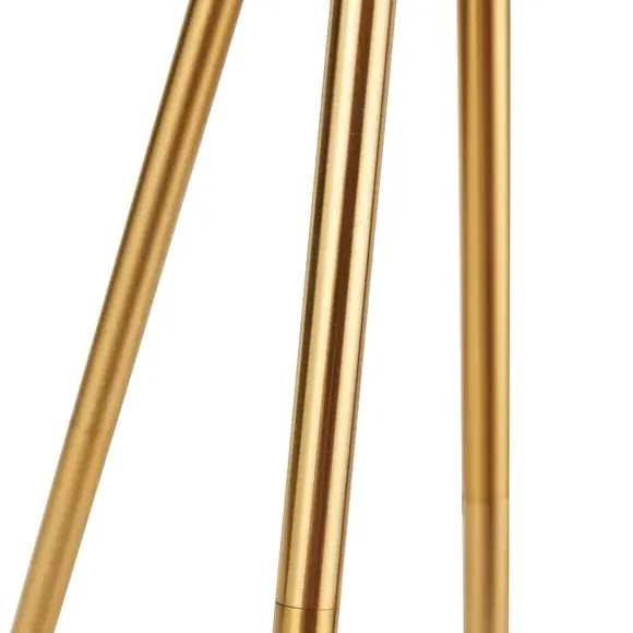 Tripod Table Lamp with Velvet Shade - Gold
