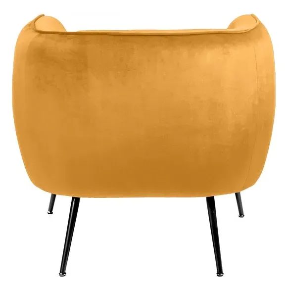 Tub Chair with Interchangeable Legs - Gold, Velvet