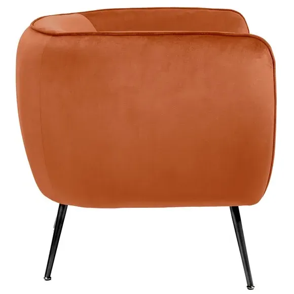 Tub Chair with Interchangeable Legs - Tobacco, Velvet