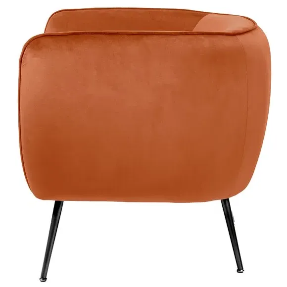 Tub Chair with Interchangeable Legs - Tobacco, Velvet