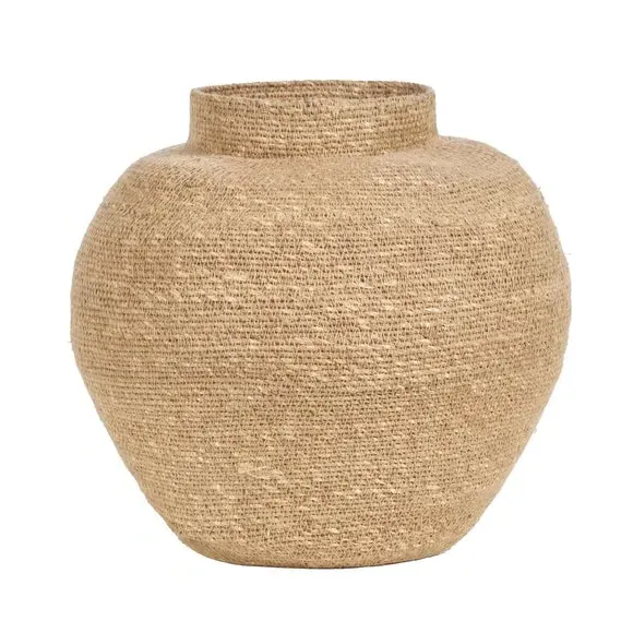 Urn Shaped Storage Basket - Natural, Seagrass
