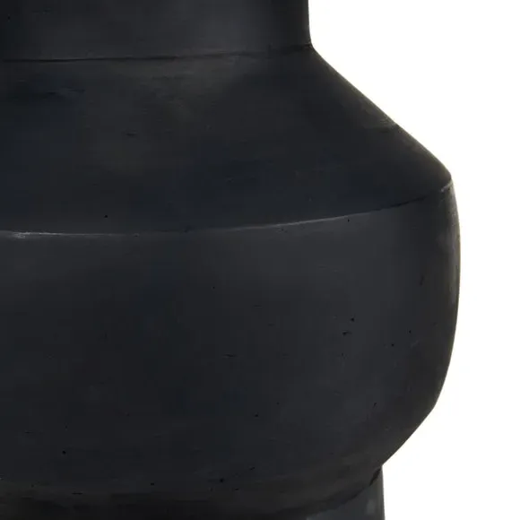 Urn Table Lamp with Linen Shade - Black, Terracotta