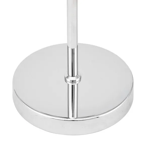 Waisted Table Lamp with Conical Shade - Silver